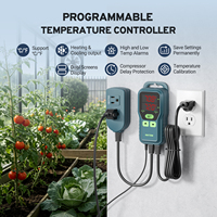 Contrôleur de température intelligent ITM-TC01, prise double pour chauffage et refroidissement, 1200W/2300W pour jardin