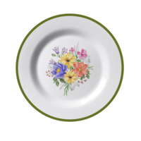 Vintage patroon melamine servies, veilig en herbruikbaar voor thuis, keuken, hotel, restaurant, catering, banketten, bijeenkomsten.