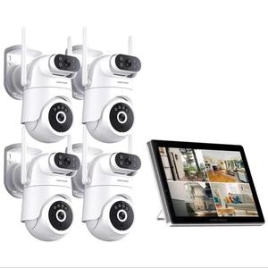 Hệ thống camera an ninh không dây WIFI NVR 4 kênh/8 kênh, màn hình 10 inch, camera năng lượng mặt trời 8MP, camera kép 4MP+4MP - Product Image 1