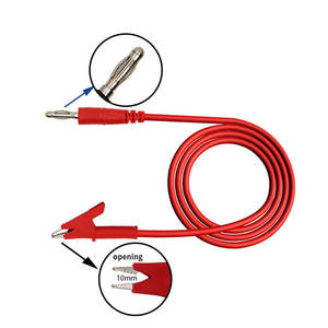 Cable personalizado de 4 mm con conector banana de cobre a pinza de cocodrilo con aislamiento de PVC para uso electrónico, arnés de cableado estabilizador de voltaje - Product Image 4