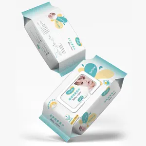 Customized Baby Wet Tissue Spunlace Fabric Non Woven Water Baby Wipes Skincare Nature Organic Baby Wipes OEM