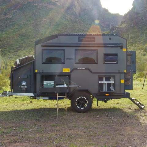 Expedition Truck Bed Camper Trailer Caravan with Slide-Out Kitchen for ...