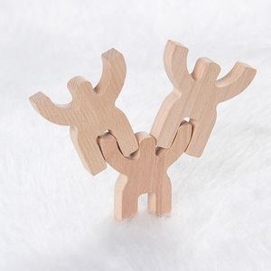 Jeu amusant unique pour développer les compétences, blocs à empiler en forme d'Hercule, jouet d'équilibre en bois - Product Image 4