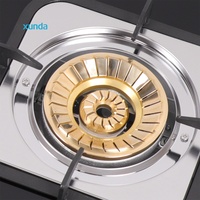 Cuisinière à gaz double brûleur Xunda de qualité supérieure, vente directe usine, avec plateau en verre, pour usage domestique, extérieur et hôtelier