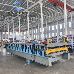 Environmental Protection HAUAN Steel Double-layer Roof <b>Tile</b> Processing Machinery Full-automatic Roll Forming Gear Bearing - Product Image 3