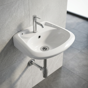 <b>Small</b> Modern Ceramic Wall Hung Wash Basin Bathroom Hand Wash <b>Sink</b> for Hotel Apartment Commercial Projects - Product Image 2