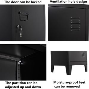 Étagères de portes de <span class=keywords><strong>casier</strong></span> en métal armoires de rangement verrouillables pour les petits espaces tables de chevet de garage de bureau verrouillables des employés - Product Image 6