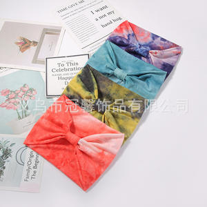 ربطة عنق أنيقة بوهو صبغ توربان واسعة للغاية عقدة مرنة مريحة للنساء رياضة ويوجا وأنيقة - Product Image 3