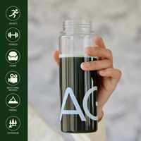 Bouteille d'eau pour protéines en poudre sans BPA de 16 oz avec logo personnalisé, bouteille de shaker en plastique transparent de 500 ml avec couvercle en métal