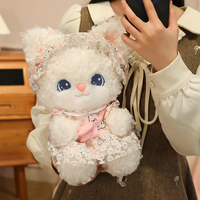 Vente directe usine : Adorable peluche en fourrure bouclée avec jupe en dentelle, lapin ou renard, jouet créatif pour canapé, chambre et décoration intérieure