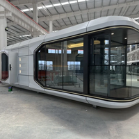 Maisons préfabriquées de luxe modernes en forme de capsule spatiale, style de conception chinoise, mini-villa mobile, conteneur préfabriqué, maison mobile
