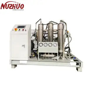 NUZHUO CE disetujui sepenuhnya otomatisasi kontrol PLC 40bar mesin industri Nitrogen kompresor udara