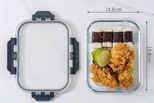 Glass Meal Prep <b>Containers</b> with Lids Glass Food Storage <b>Containers</b> Airtight Lunch <b>Containers</b> Lunch Box Snap Locking Lids - Product Image 6