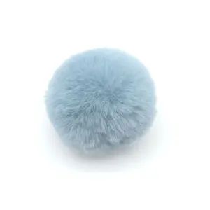 Custom logo china supplier fake fur pompon faux fur pom pom fake fox fur ball pom