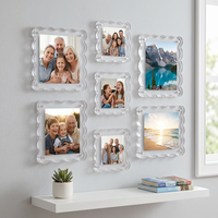 Cadre photo carré transparent sans cadre en acrylique magnétique double face haute transparence de qualité supérieure