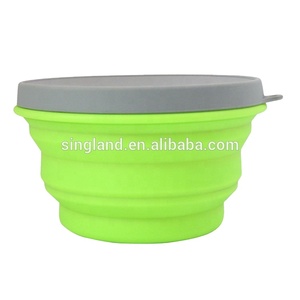 Free Sample Portable <b>Collapsible</b> <b>Bowl</b> With Lid Travel <b>Bowl</b> 1000 <b>Collapsible</b> Food Storage - Product Image 2