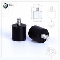 Fabricant OEM/ODM – Supports d'isolation des vibrations cylindriques à goujons, en caoutchouc moulé sur mesure, robustes et métalliques, pour amortisseurs de chocs