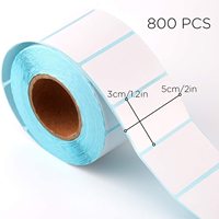 Rouleaux d'étiquettes autocollantes thermiques étanches, pour emballage, 50x30mm, pour imprimante de bureau et de cuisine, à jet d'encre, 5 pièces