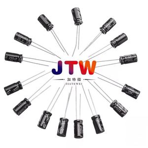 ชุดตัวอย่างคาปาซิเตอร์อะลูมิเนียมอิเล็กโทรไลต์ JTW 0.1UF-1000UF แบบโพลาไรซ์ สำหรับซ่อมอุปกรณ์อิเล็กทรอนิกส์และงาน DIY - Product Image 1