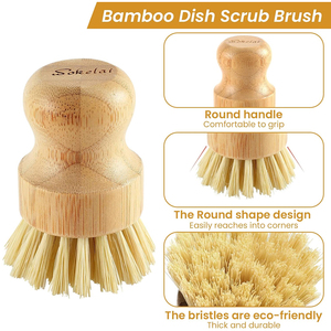 Set di spazzole <span class=keywords><strong>per</strong></span> la pulizia di bambù eco-friendly Scrubber naturale <span class=keywords><strong>per</strong></span> stoviglie da cucina spazzola <span class=keywords><strong>per</strong></span> la pulizia della <span class=keywords><strong>casa</strong></span> sostenibile - Product Image 4