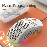 Mouse Gaming M8 Wired RGB Light Honeycomb untuk Komputer Desktop PC Laptop, Mouse Gamer 6400 DPI Ringan untuk Kantor