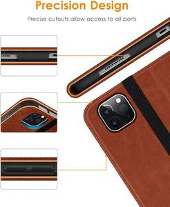 เคสป้องกันสำหรับ iPad Pro 11นิ้ว4/3/<span class=keywords><strong>2</strong></span>/1 Gen ฝาพับหนัง PU แบบพรีเมี่ยมพร้อมสายคล้องมือมุมมองที่หลากหลาย - Product Image 5