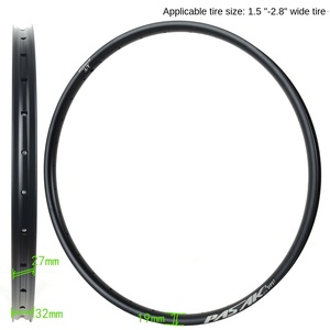 Jantes de vélo de montagne PASAK en alliage d'aluminium avec frein à disque 26/27,5/29 pouces 32 mm de large XC légères <span class=keywords><strong>DP27</strong></span> 28 trous 32H - Product Image 2