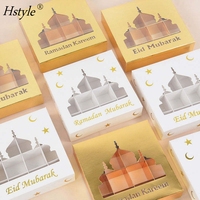 Boîte-cadeau de bonbons de décorations de festival de Ramadan d'Eid Mubarak 16 fentes boîte de gâteau de chocolat de sucrerie de l'Aïd avec l'affichage de fenêtre claire HS1611