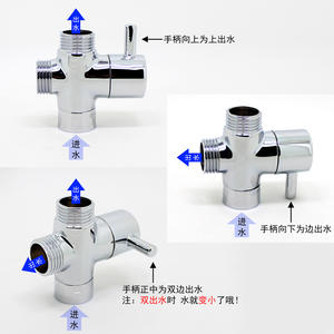 Accessoires de salle de bain en cuivre, raccord en T extractible à ouverture rapide, collecteur de douche 4/6 étoiles - Product Image 4