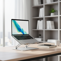 Support d'ordinateur portable rotatif à 360° économique, pliable en acier, support pour tablette PC NBHY, prix d'usine, pour la maison et le bureau