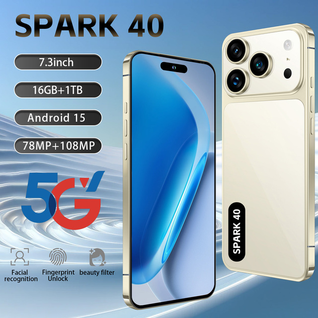5G Cell Phone Deca Core 7 Inch Screen 6GB RAM 128GB ROM 50MP Triple Camera Dual SIM Face ID Fingerprint Unlock Gaming Smartphone