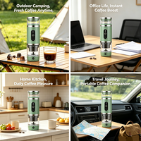 Kingze Machine à café expresso portable rechargeable entièrement automatique Machine à capsules intelligente avec mousse de lait