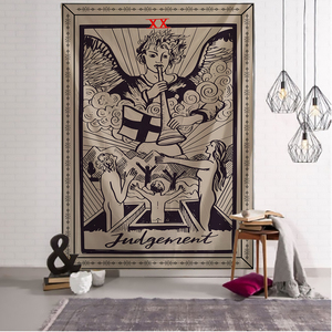 Mito Ilustración Estilo Paisaje contemporáneo Diseño Algodón Lino Oscuro <span class=keywords><strong>Brujería</strong></span> Habitación Cabecero Arras Alfombra Ecológico Hogar - Product Image 3