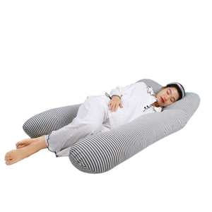 Oreiller de grossesse en forme de U personnalisable avec housse amovible, soutien complet du corps pendant la maternité, emballage compressé OEM/ODM - Product Image 2