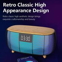 Draadloze Speaker Karaoke Home Party Outdoor Rgb Speaker Oogverblindende Kleurrijke Licht Wekker Draadloos Opladen Touch Control