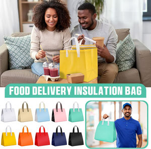 Bolsas Desechables Aislantes Personalizadas <span class=keywords><strong>Caio</strong></span>, de Tela No Tejida con Relleno de Algodón Perlado, Asa Flexiloop, Recubrimiento Acuoso para Alimentos Industriales - Product Image 3