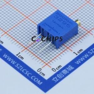 Resistencia Ajustable/Potenciómetro 3296W-1-253LF SIP-3P, 9.5x4.8mm, Resistencia de 25kOhm, 10%, 500mW, 100ppm ℃ - Product Image 1