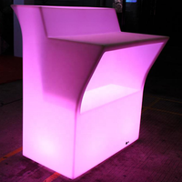 Comptoirs de bar portables modernes en plastique PE avec éclairage LED RGB à changement de couleur pour usage commercial en centre commercial