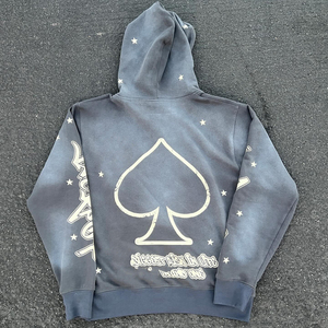 <strong>Clothing</strong> <strong>Manufacturer</strong> High Quality 100% Cotton 400 GSM Streetwear Printing Vintage Acid Wash Hoodie for Men - Product Image 2