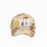 Casquette de baseball camouflage 6 panneaux en coton avec logo brodé personnalisé pour la pêche et le VTT, vente en gros OEM