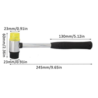 Outil de Luthiers pour Guitare en Caoutchouc Outil de Remplacement de Fil de Guitare Marteau à Fret à Double Tête