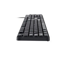 Keyboard Bisnis optik murah terbaik kabel USB 104 tombol ergonomis papan ketik cocok untuk Desktop