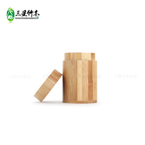 <b>Bamboo</b> cotton swab holder, simple household dental floss cotton swab storage <b>container</b>, dustproof cotton swab box with lid, - Product Image 1