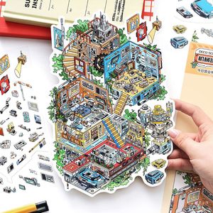 3 Pegatinas por Paquete, Oferta del Día: Pegatinas de Paisaje de Gran Formato de la Serie Thirty-Eight, Miniaturas <span class=keywords><strong>3D</strong></span>, Juguetes de Papelería - Product Image 3