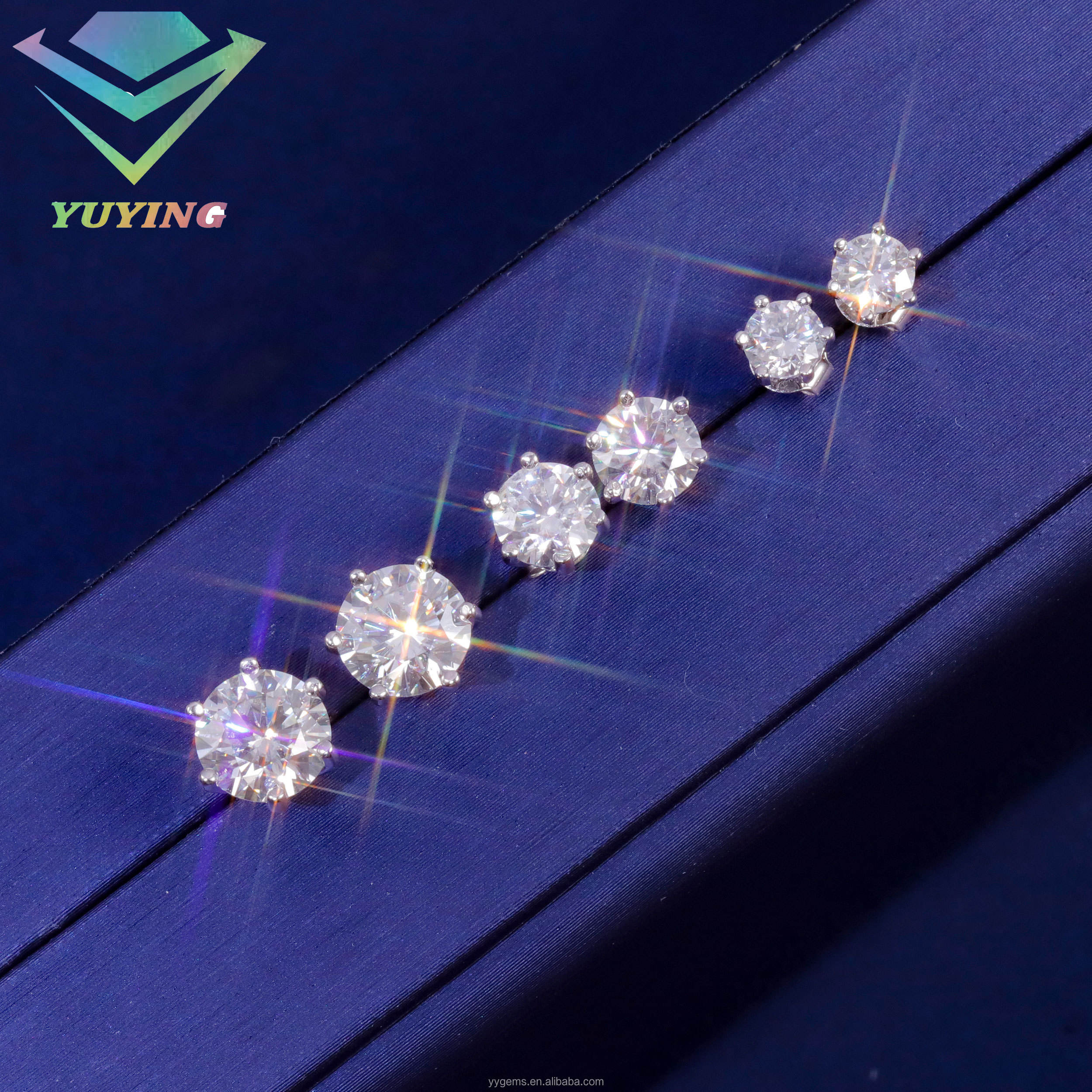 6mm moissanite earring