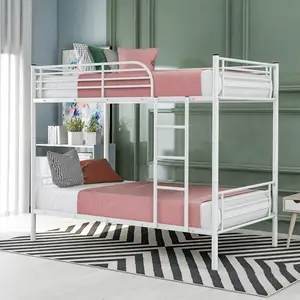 Горячая Распродажа Заводская детская металлическая двухъярусная кровать общежитие двуспальная кровать