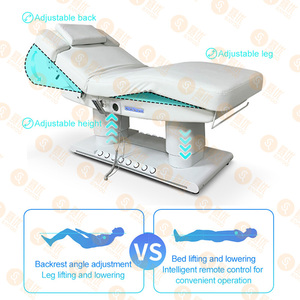 Luxe professionele massagetafel voor esthetische spa's, houten onderstel, groot, elektrisch verwarmd, verstelbare hoogte, massagetafelbed - Product Image 2