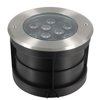 Rise RS-RP9W 9W Lumière LED flottante sous-marine RGB DMX512 pour piscine, IP68, acier inoxydable, dimmable, DC12V/24V, 2700-6500K