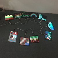 Más de 1000 diseños DJ Light Up And Down El Panel Sound Activated LED T-Shirt Panel Custom El Panel para T-shirt Cap