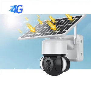 GSM 4G SIM Card 1080P IP Camera WIFI Solar Panel Battery Security Camera Waterproof Outdoor PTZ CCTV Camera